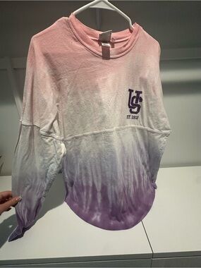 Universal Studio Pink Ombre Crewneck with Purple Crest